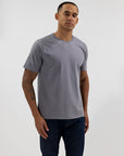 Easy Mondays Crew Neck Cotton T-Shirt-Men's T-Shirts-Slate-S-Yaletown-Vancouver-Surrey-Canada