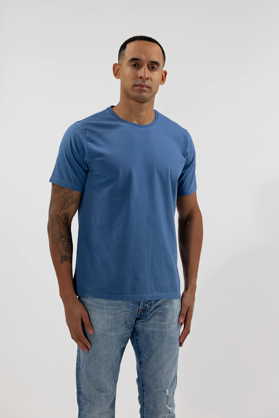 Easy Mondays Crew Neck Cotton T-Shirt-Men&#39;s T-Shirts-Ocean Blue-S-Yaletown-Vancouver-Surrey-Canada
