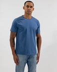 Easy Mondays Crew Neck Cotton T-Shirt-Men's T-Shirts-Ocean Blue-S-Yaletown-Vancouver-Surrey-Canada