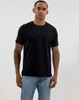 Easy Mondays Crew Neck Cotton T-Shirt-Men's T-Shirts-Black-S-Yaletown-Vancouver-Surrey-Canada