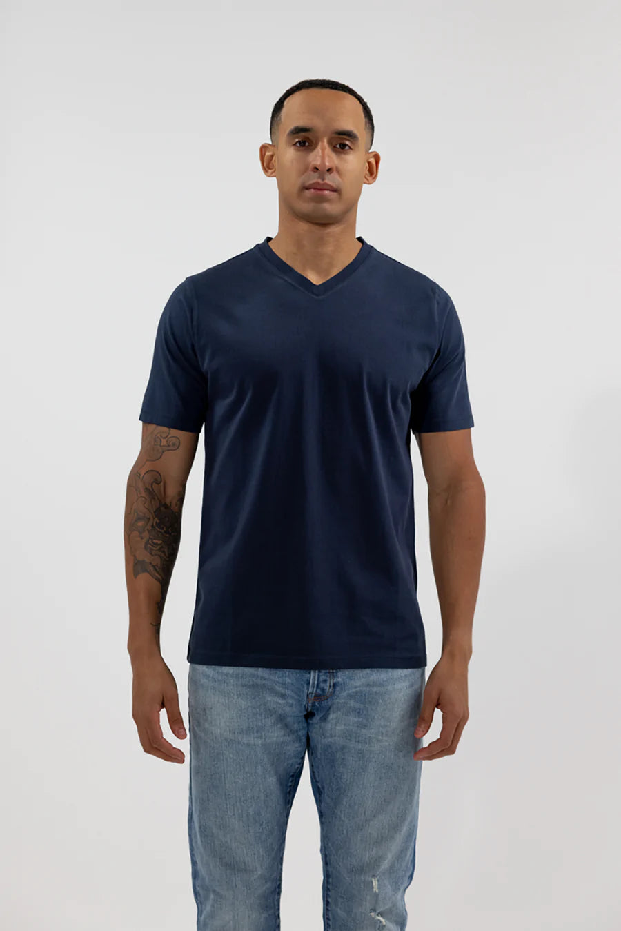 Easy Mondays - Core V Neck Tee-Men's T-Shirts-Navy-S-Yaletown-Vancouver-Surrey-Canada