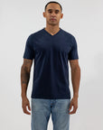 Easy Mondays - Core V Neck Tee-Men's T-Shirts-Navy-S-Yaletown-Vancouver-Surrey-Canada