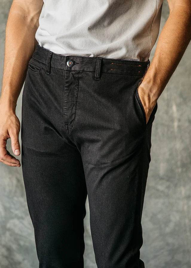 Kato - The Axe Denit Slim Chino - Black-Men&#39;s Pants-29-Yaletown-Vancouver-Surrey-Canada