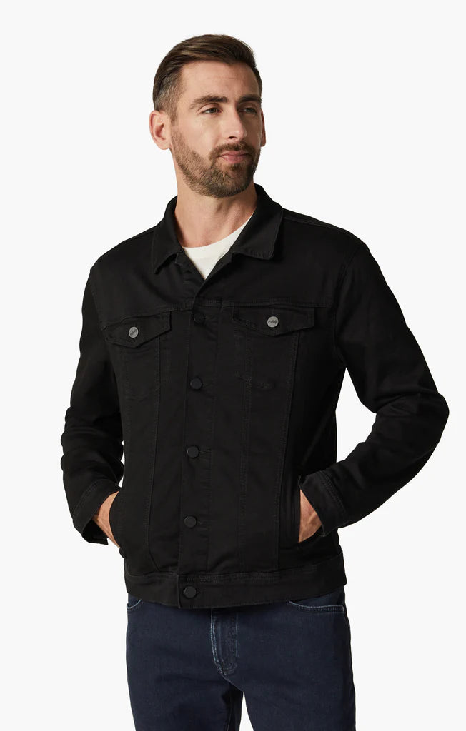 34 Heritage - Travis Black Brushed Denim-Men's Jackets-S-Yaletown-Vancouver-Surrey-Canada