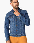 34 Heritage - Travis Organic Jacket - Mid Blue-Men's Jackets-S-Yaletown-Vancouver-Surrey-Canada