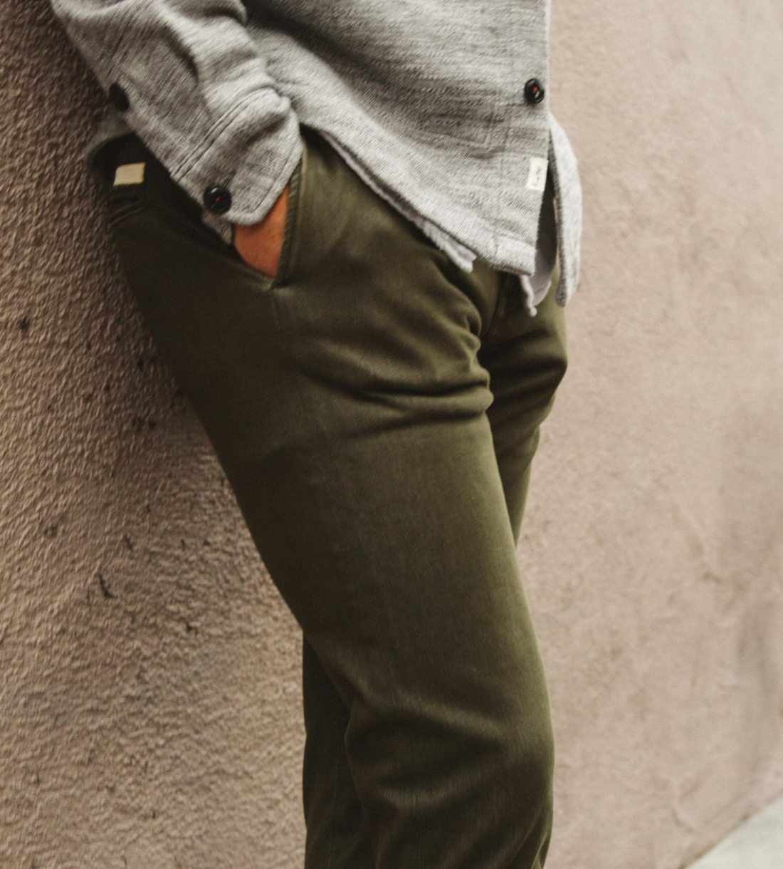Kato - The Axe Slim French Terry - Military Green-Men&#39;s Pants-Yaletown-Vancouver-Surrey-Canada