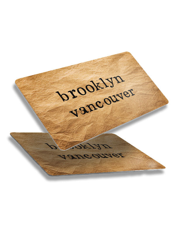 Brooklyn Vancouver Gift Card-Men&#39;s Gift Cards-Yaletown-Vancouver-Surrey-Canada