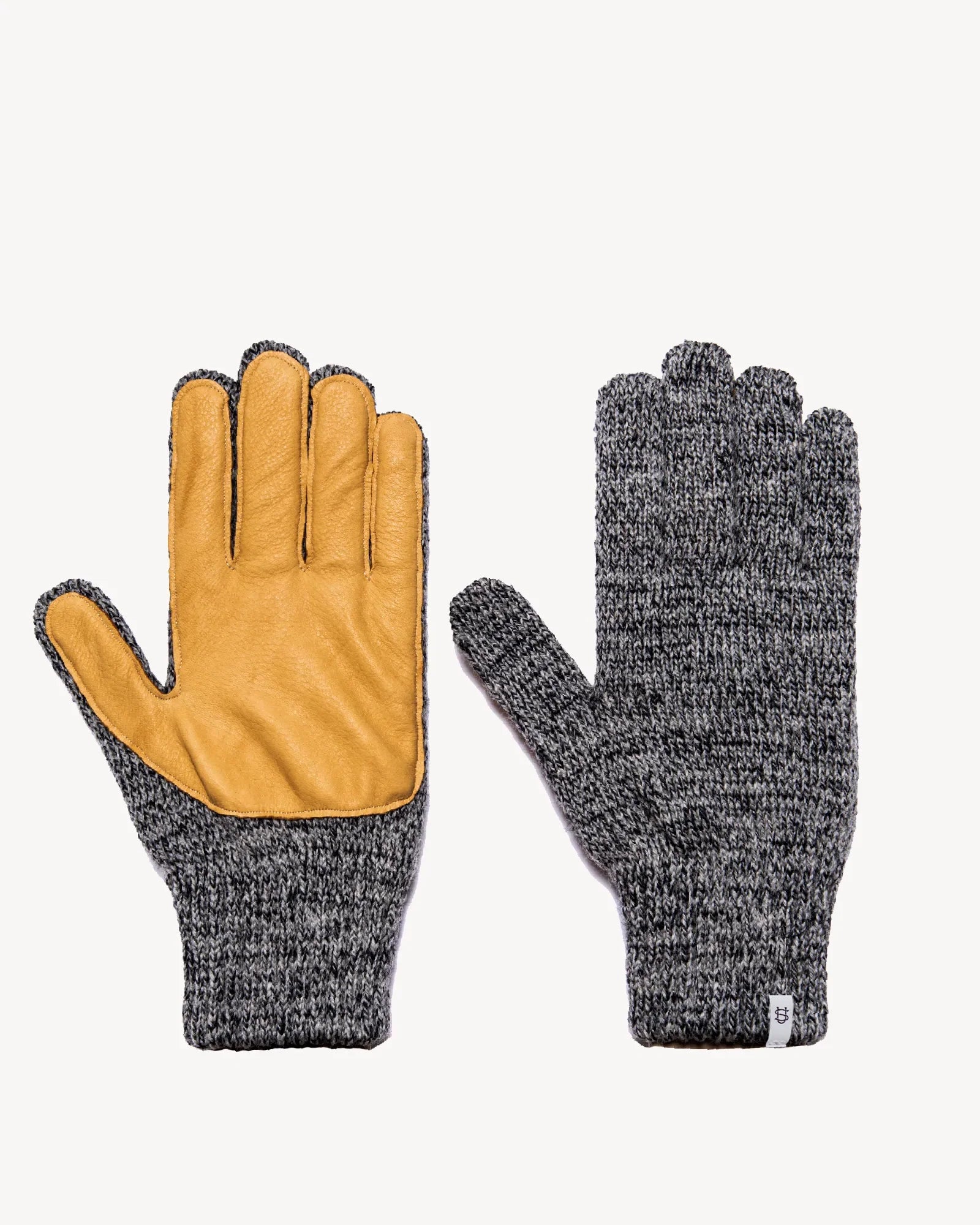 Upstate Stock Ragg Wool Full Finger W/Deerskin FW23-Men&#39;s Accessories-M-Oatmeal-Yaletown-Vancouver-Surrey-Canada