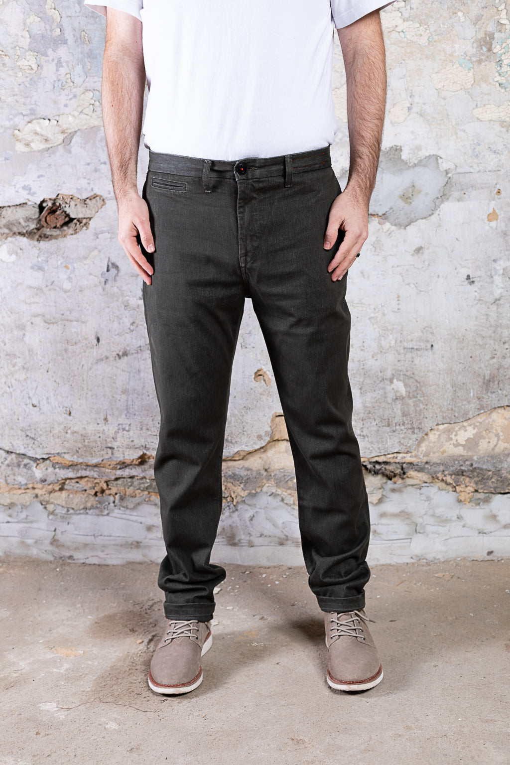 Kato - The Axe Slim French Terry - Military Green-Men&#39;s Pants-Yaletown-Vancouver-Surrey-Canada