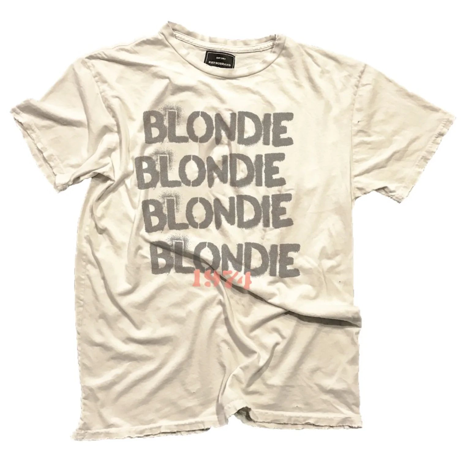 Retro Brand - Blondie 74 Repeat - Antique White-Men's T-Shirts-S-Yaletown-Vancouver-Surrey-Canada
