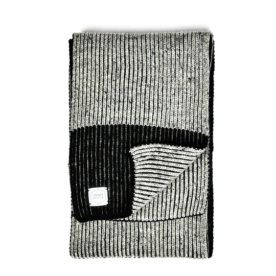 Ragg Wool Scarf Grey Tweed-Men's Accessories-Yaletown-Vancouver-Surrey-Canada